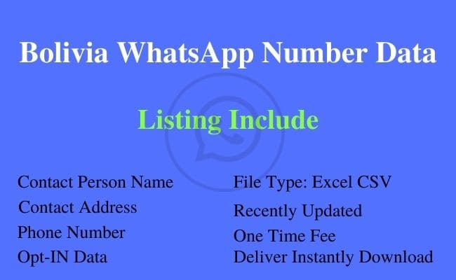 玻利维亚 WhatsApp 号码列表