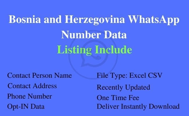 波斯尼亚和黑塞哥维那 WhatsApp 号码列表