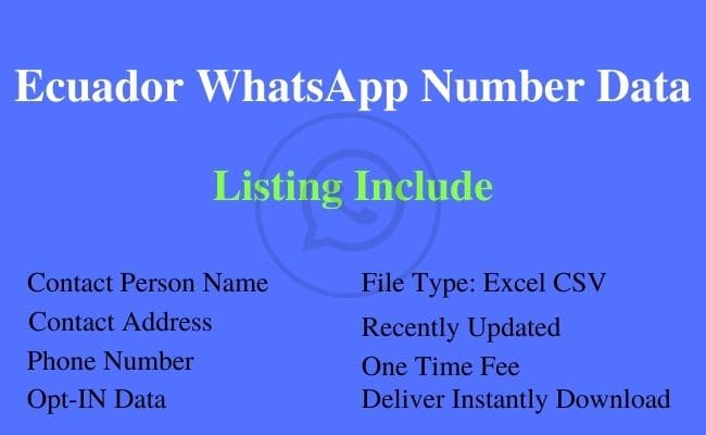 厄瓜多尔 WhatsApp 号码列表