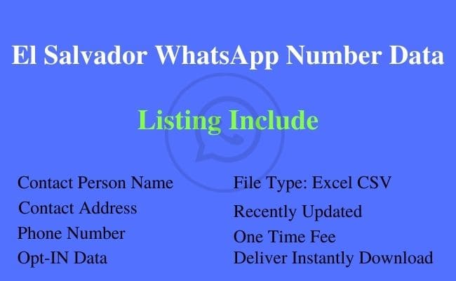 萨尔瓦多 WhatsApp 号码列表